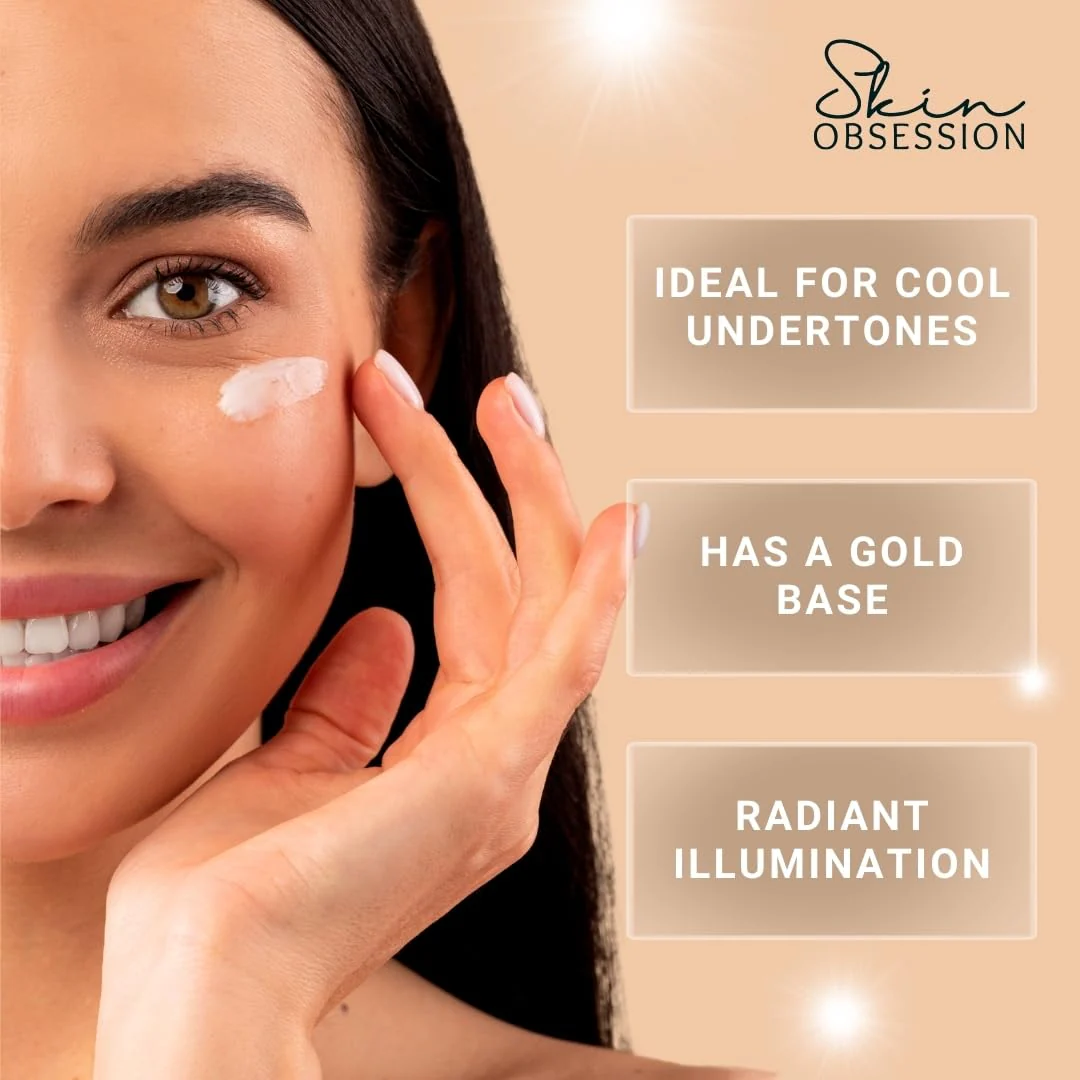 SkinObsession Lumi Glaze+ Gold Highlighting Sunscreen SPF 50 PA+++ with Instant Dewy Glow Lightweight, Non Sticky No White Cast With Niacinamide And Hyaluronic Acid 30g - Image 8