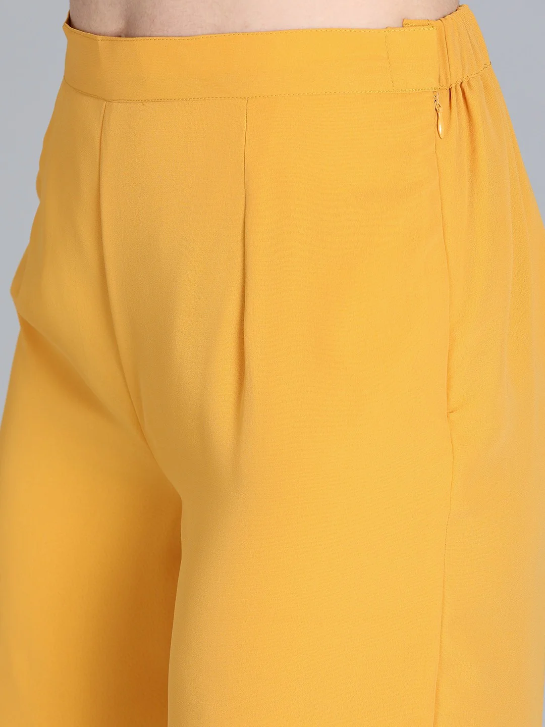 Bollywood Vogue Ready To Wear Yellow Embroidered Gharara suit - Image 6