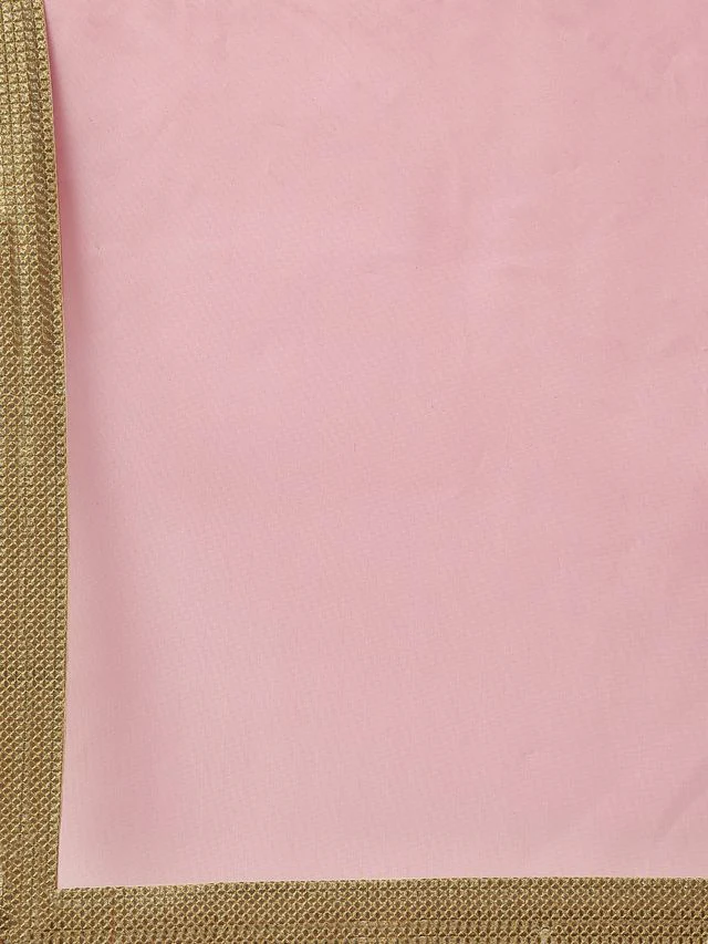 Bollywood Vogue Ready To Wear Pink Floor Length Anarkali Suit - Image 5