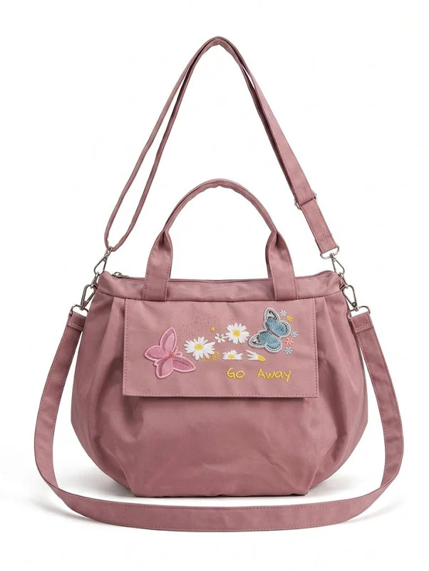 Buddy Cares Women Floral & Butterfly Embroidered Shoulder Bag | Adjustable Crossbody Strap - Image 16