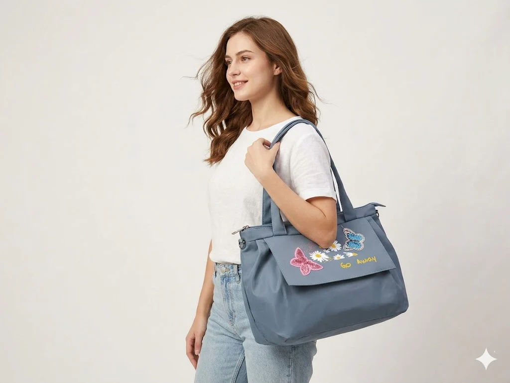 Buddy Cares Women Floral & Butterfly Embroidered Shoulder Bag | Adjustable Crossbody Strap - Image 32