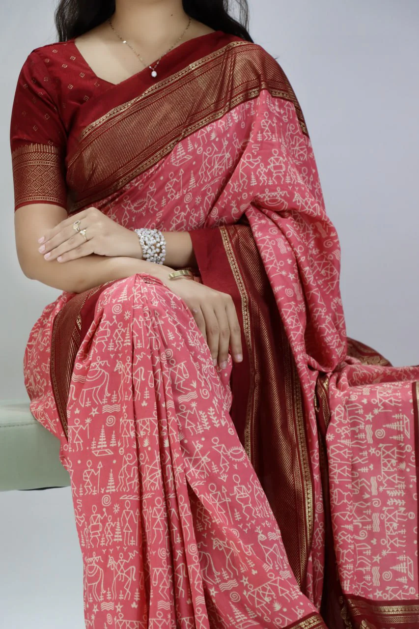 Soft Tussar Silk Saree - Image 6