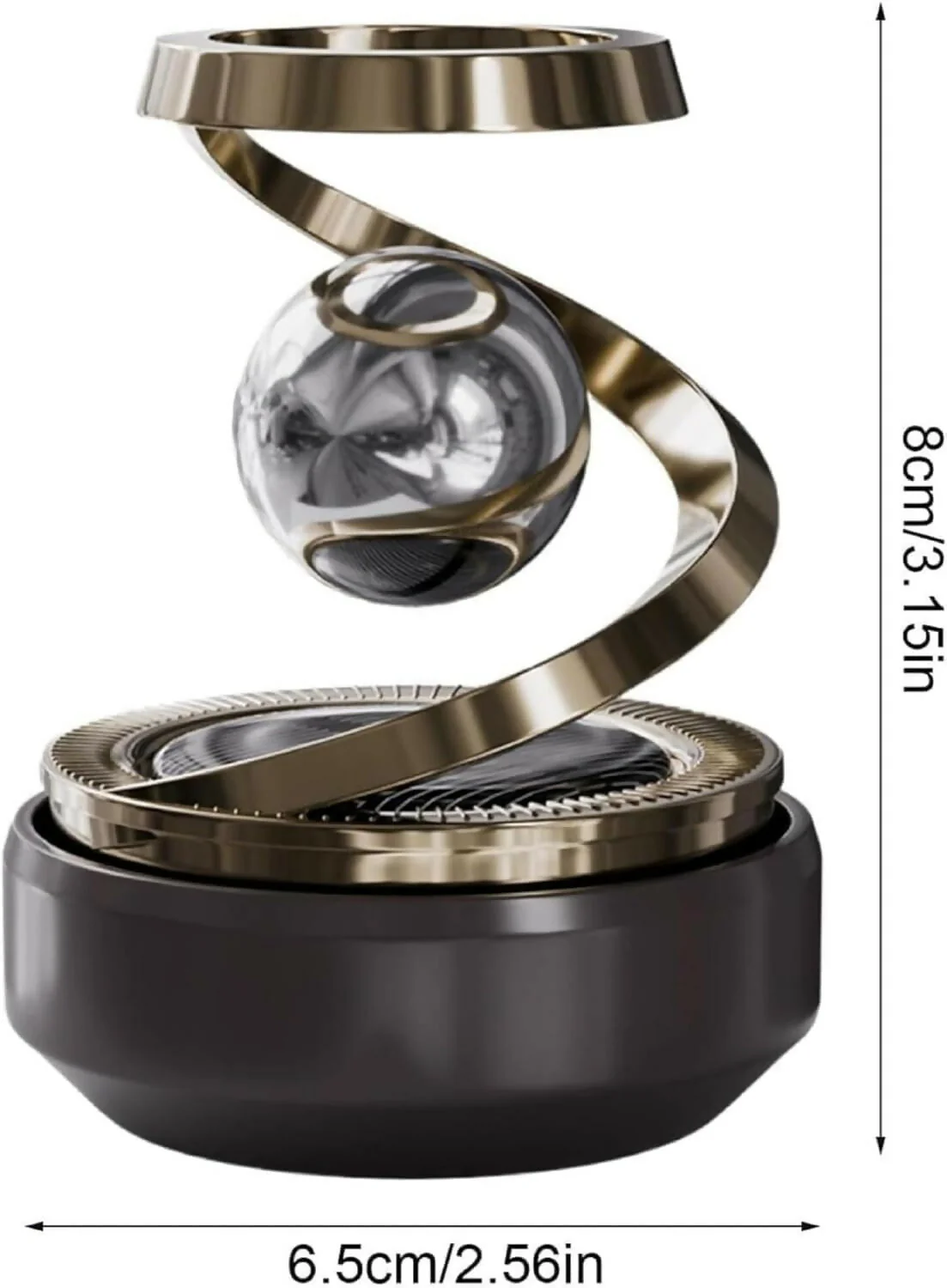 Solar Car Air Freshener Rotating Aromatherapy Perfume Diffuser - Image 2