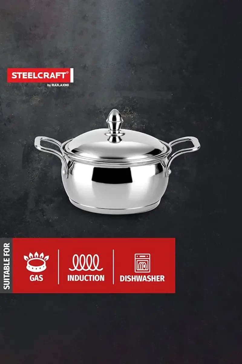 Steelcraft Stainless Steel Jazz Casserole - 800ml/14cm