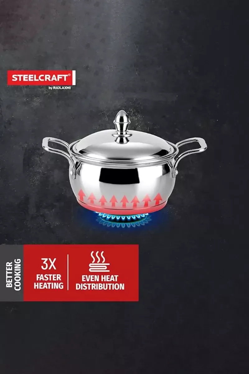 Steelcraft Stainless Steel Jazz Casserole - 800ml/14cm - Image 2