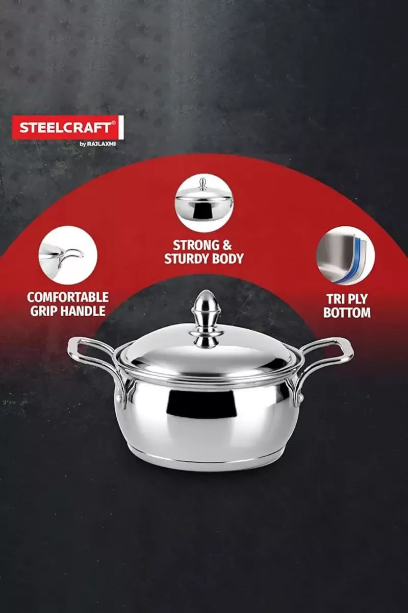 Steelcraft Stainless Steel Jazz Casserole - 800ml/14cm - Image 3