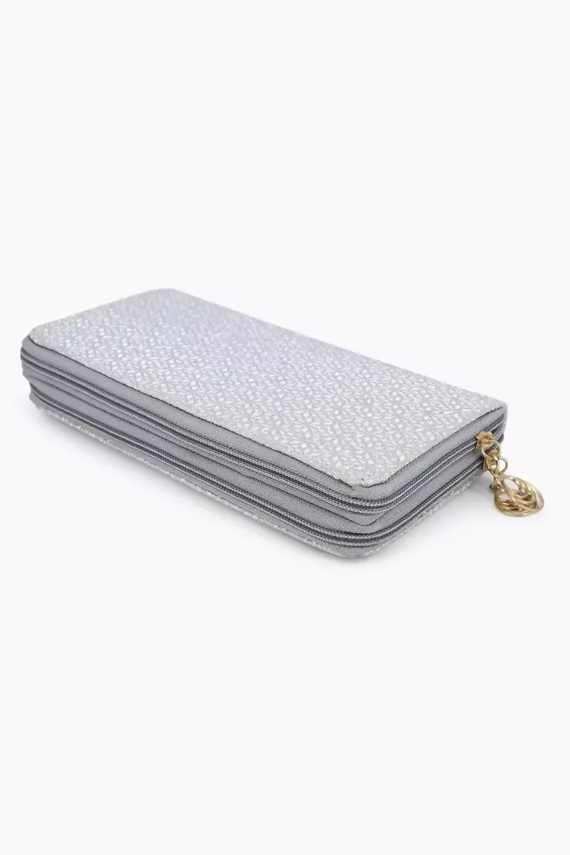 Stylish Party wear Purse for Women and Girls - Silver - Image 4