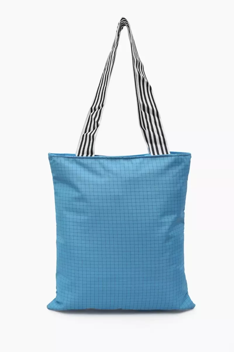 Stylish Printed Canvas Shopping Bag for Girls (Sky Blue) - Image 7