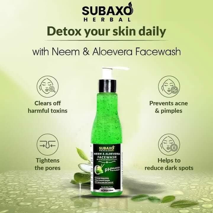 SUBAXO Cocoa Butter hand and body lotion(200ml) and Neem AloeVera Face Wash (200ml) Combo - Image 5