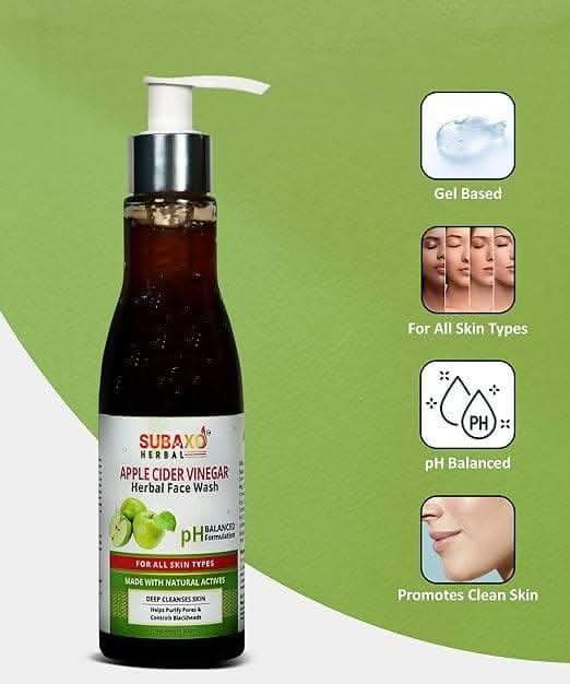 SUBAXO Herbal Apple Cider Vinegar Face Wash, skin Glowing, Deep Cleansing, Oil Control face wash For Women & Men (200ml) - Image 5