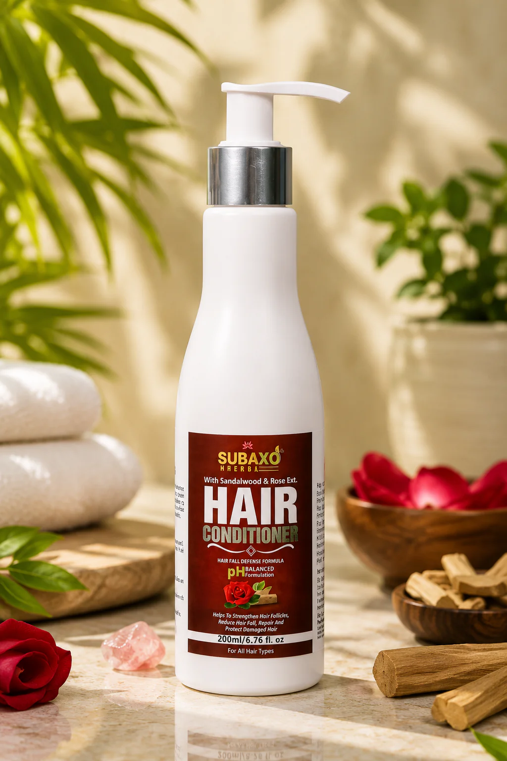 SUBAXO Herbal Hair Conditioner Reduce Hair Fall Protect Hair Damage Silkier & Strong Hair | (200 ml)