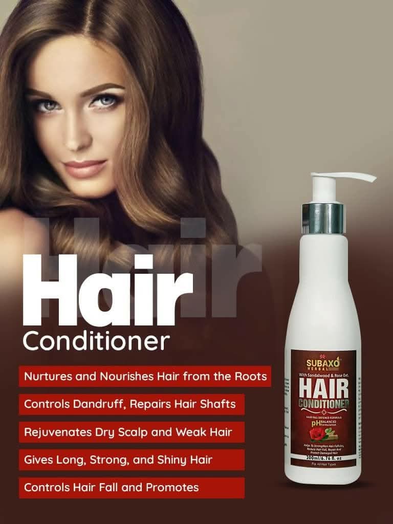 SUBAXO Herbal Hair Conditioner Reduce Hair Fall Protect Hair Damage Silkier & Strong Hair | (200 ml) - Image 3