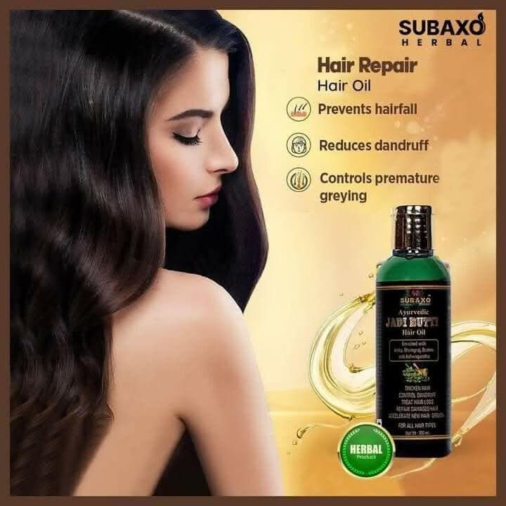 SUBAXO Herbal Hair Oil Repair Damage Hair & Promotes Hair Growth, Jadi Buti Hair Oil (100ml x 2, Pack Of 2) - Image 3