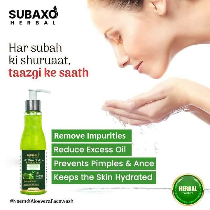 SUBAXO Herbal Hair Repair Shampoo , Anti hair Fall Shampoo(120 ml) and Neem AloeVera Face Wash, Neem Face wash, Anti Acne facewash (200ml) Combo - Image 4