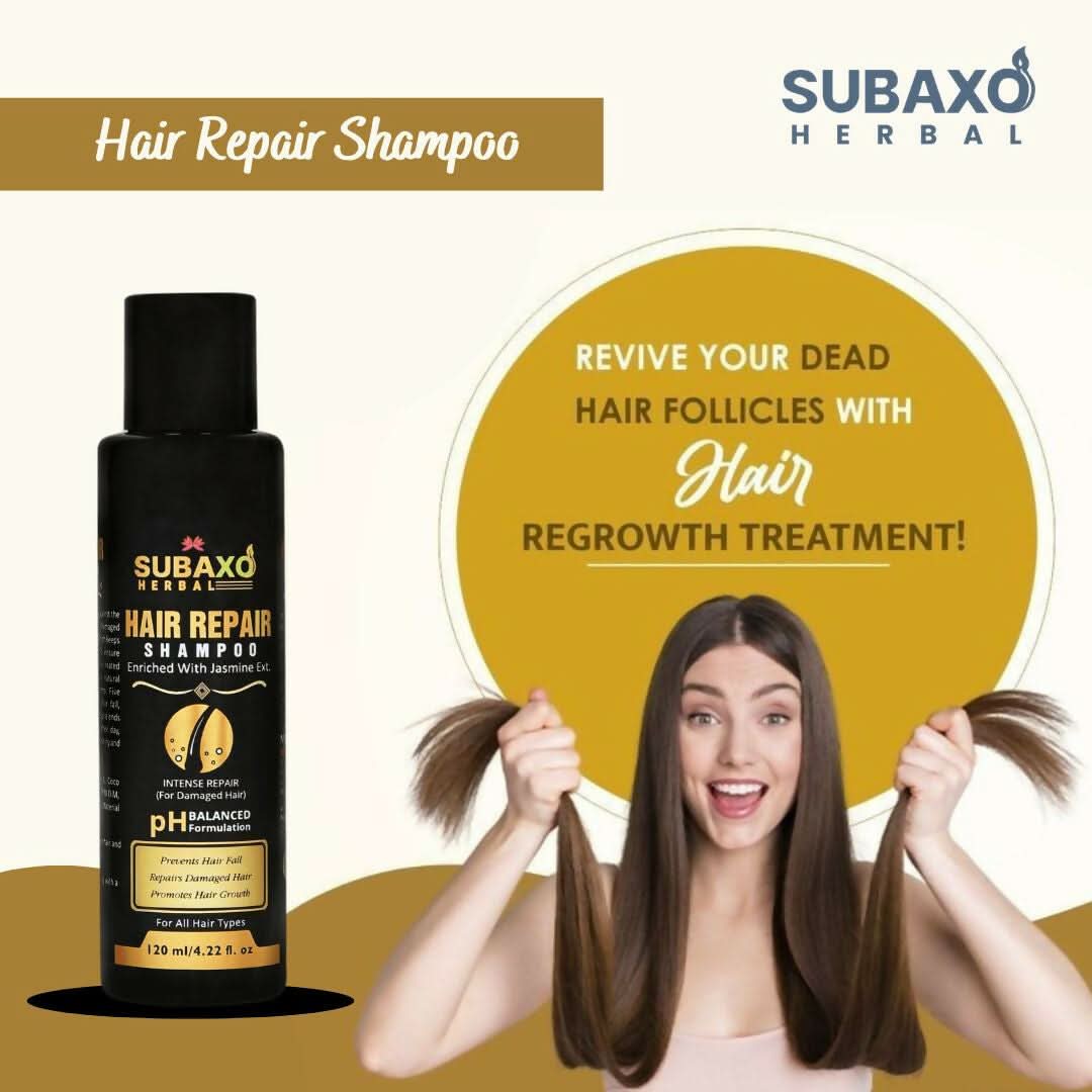 SUBAXO Herbal Hair Repair Shampoo , Anti hair Fall Shampoo(120 ml) and Neem AloeVera Face Wash, Neem Face wash, Anti Acne facewash (200ml) Combo - Image 5