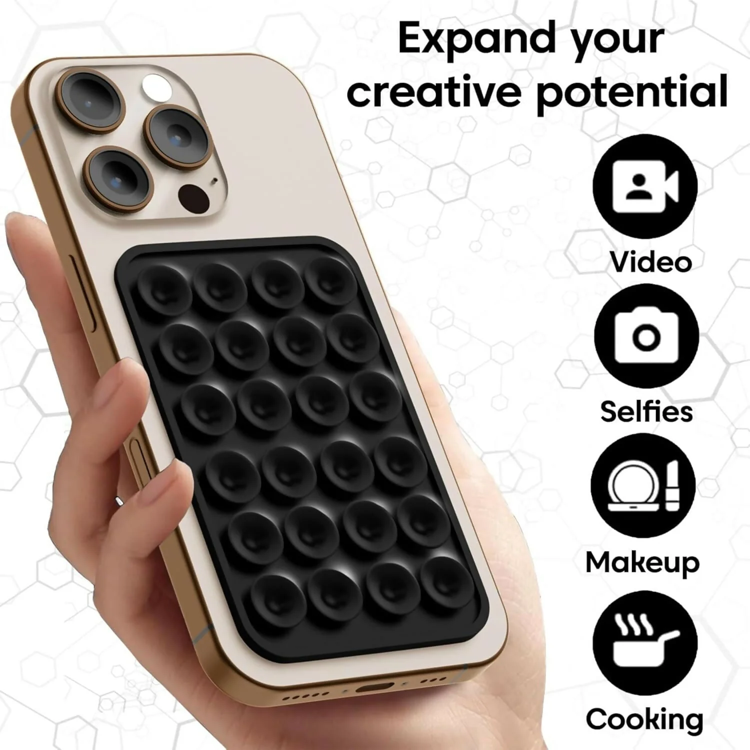 Sucky Multi Suction Mobile Mount Pad Non Slip Reusable Holder for Vertical and Horizontal Use - Image 2
