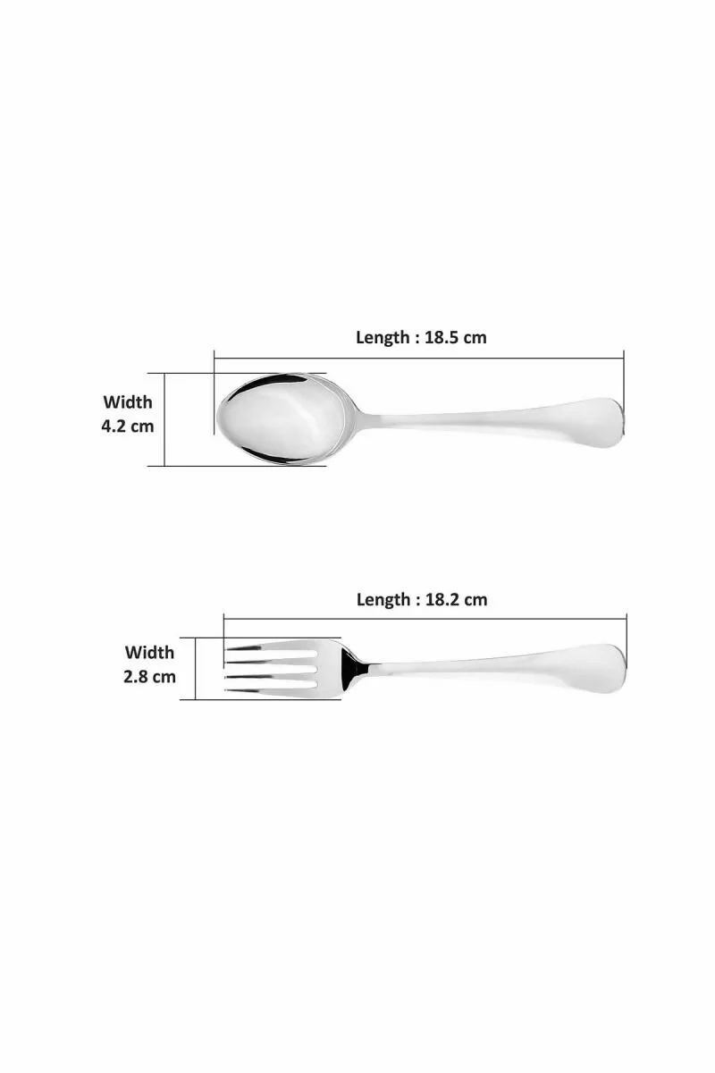 Sumeet Stainless Steel Dessert Fork & Spoon Set - 24pcs - Image 8