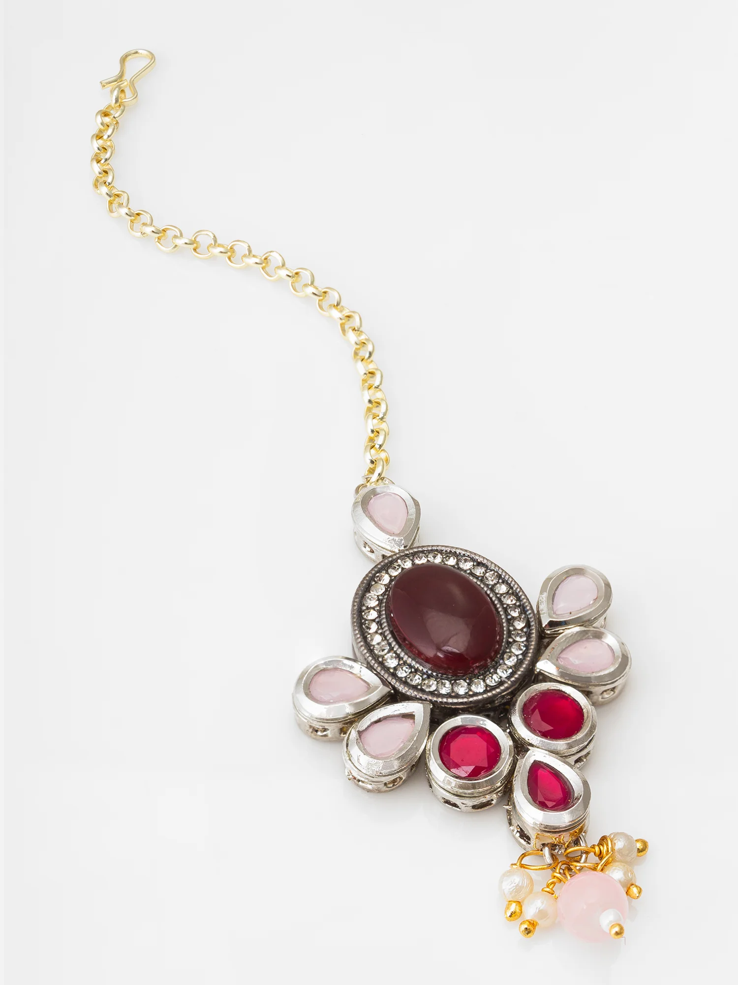 Traditional Kundan Floral Mang Tikka