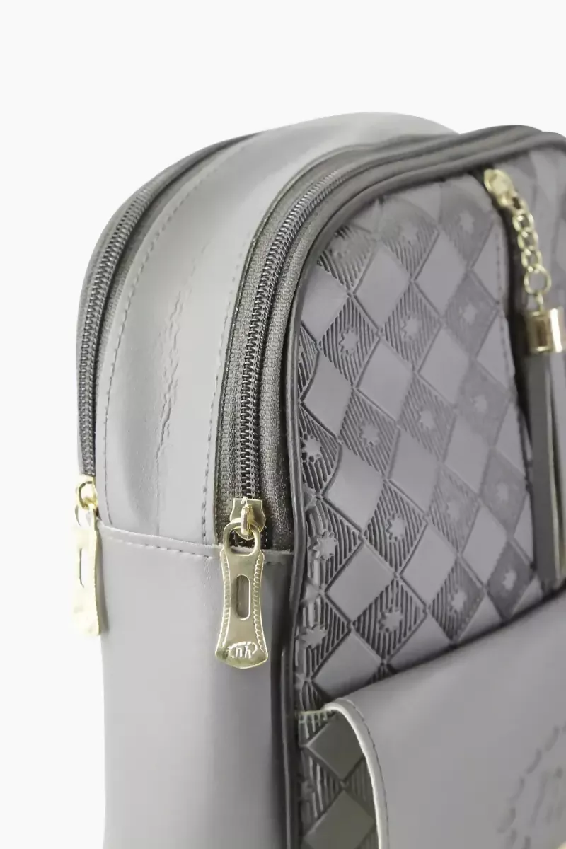 Trendy Casual Backpack for Girls - Dark Grey - Image 3