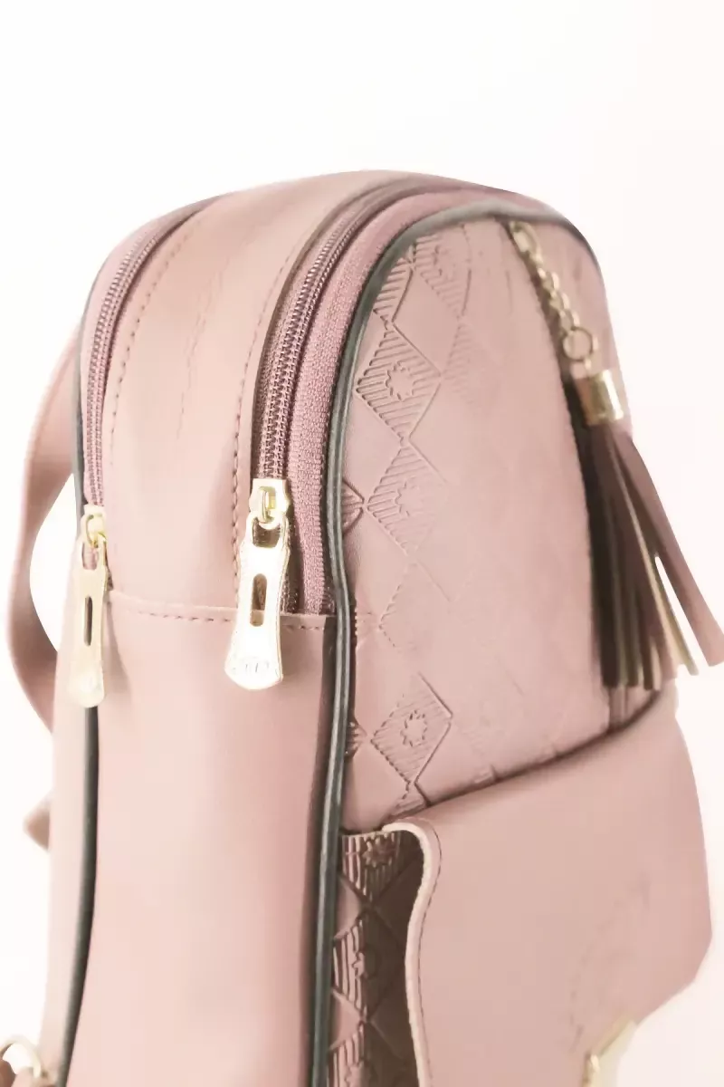 Trendy Casual Backpack for Girls - Peach - Image 3