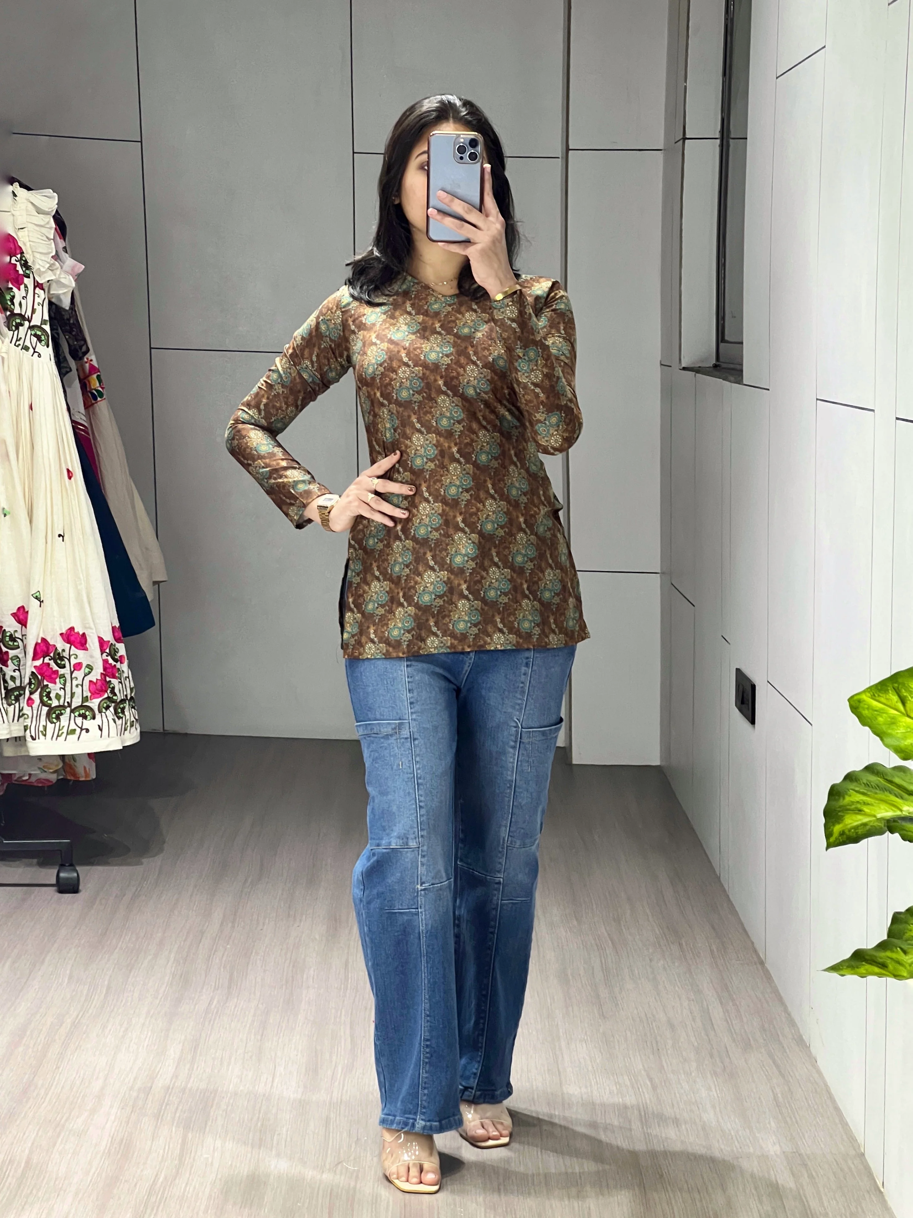 Trendy Floral Sleeved Kurtis - Image 23