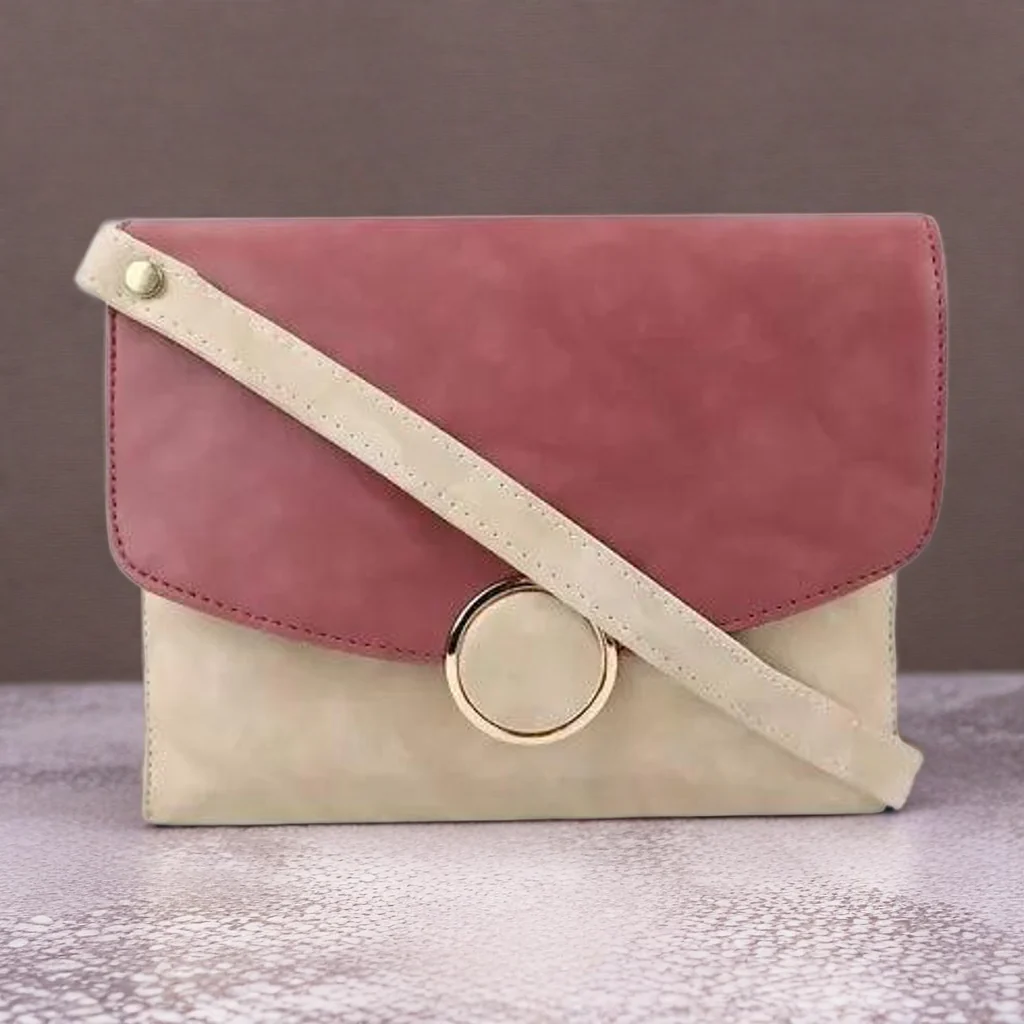 Trendy Women's Sling Bag with comfort (Pink Beige)