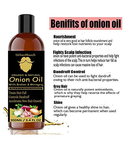 UrbanMooch Organic & Natural Red Onion Hair Oil With Red Onion Extract Combo Pack 200Ml (Each 100Ml) - Image 2