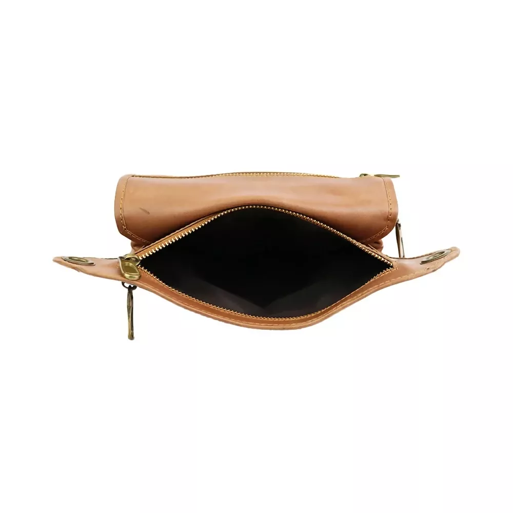 Vintage PU Leather Utility Bag – Multi-Pocket Travel & Everyday Bag (Brown) - Image 8