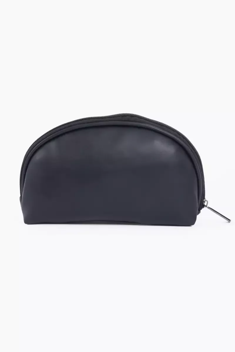 Women's Semicircle Makeup Pouch & Wallet Purse( Black ) - Image 4